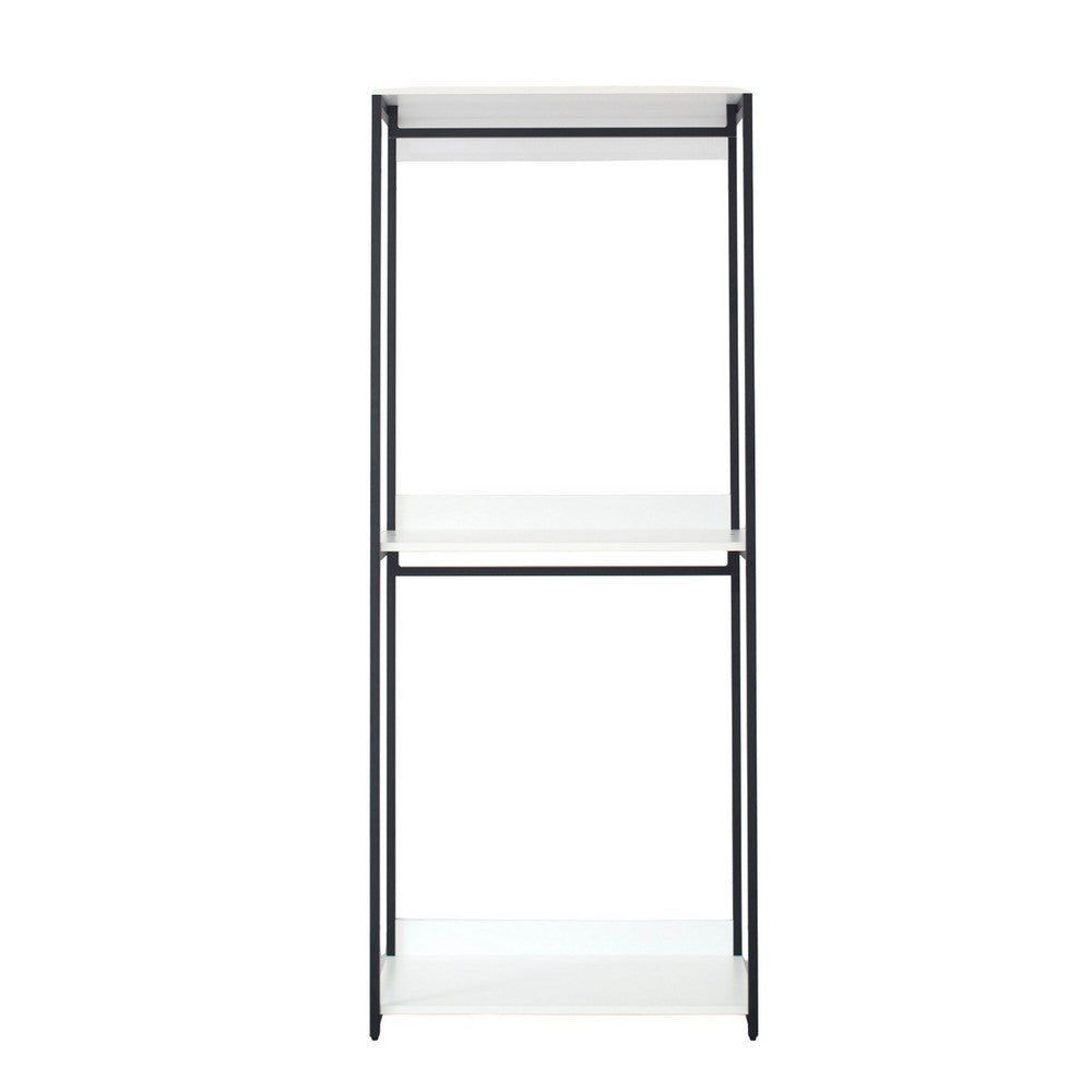 Cox Modular Closet System 4 Hanging Rods 9 Shelves Black Metal BM330082