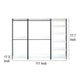 Cox Modular Closet System 4 Hanging Rods 9 Shelves Black Metal BM330082