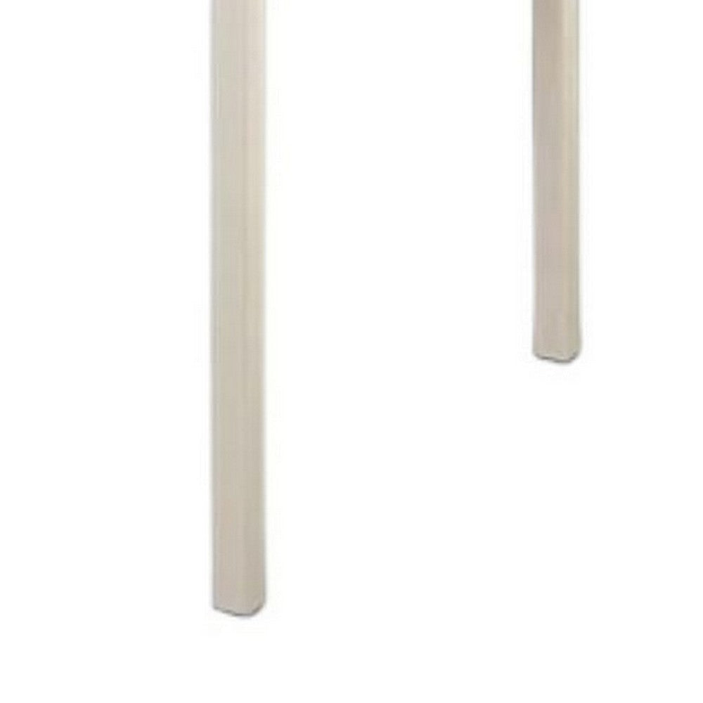 Rary Computer Writing Desk 47 Inch White Metal Oak Brown Wood Top