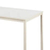 Rary Computer Desk 47 Inch White Metal Frame Matching Wood Top