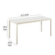 Rary Computer Desk 47 Inch White Metal Frame Matching Wood Top