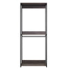 Gin Modular Closet System 5 Hanging Rods 5 Shelves Black Metal BM330091