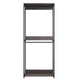 Gin Modular Closet System 5 Hanging Rods 5 Shelves Black Metal BM330091
