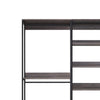 Gin Modular Closet System 3 Hanging Rods 8 Shelves Black Metal BM330092