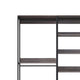 Gin Modular Closet System 3 Hanging Rods 8 Shelves Black Metal BM330092