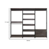 Gin Modular Closet System 3 Hanging Rods 8 Shelves Black Metal BM330092
