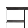Gin Modular Closet System 8 Shelves 3 Hanging Rods Black Metal BM330093