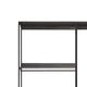 Gin Modular Closet System 8 Shelves 3 Hanging Rods Black Metal BM330093