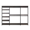 Gin Modular Closet System 9 Shelves 4 Hanging Rods Black Metal BM330094