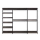 Gin Modular Closet System 9 Shelves 4 Hanging Rods Black Metal BM330094