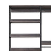 Gin Modular Closet System 9 Shelves 4 Hanging Rods Black Metal BM330094