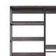 Gin Modular Closet System 9 Shelves 4 Hanging Rods Black Metal BM330094