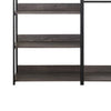 Gin Modular Closet System 9 Shelves 4 Hanging Rods Black Metal BM330094