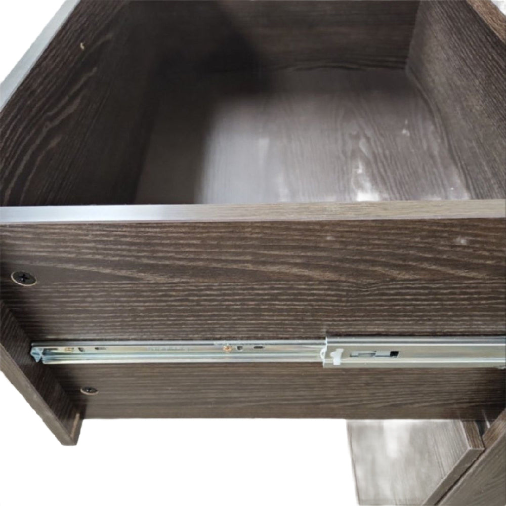 Moru Modular Jumbo Chest, 3 Drawers, Espresso Brown Wood Grain Details