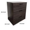 Moru Modular Jumbo Chest, 3 Drawers, Espresso Brown Wood Grain Details