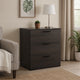 Moru Modular Jumbo Chest, 3 Drawers, Espresso Brown Wood Grain Details