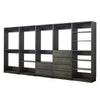 Dee Modular Closet System 12 Shelf 5 Hanging Rods Gray Wood Finish BM330097