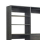 Dee Modular Closet System 12 Shelf 5 Hanging Rods Gray Wood Finish BM330097
