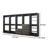 Dee Modular Closet System 12 Shelf 5 Hanging Rods Gray Wood Finish BM330097