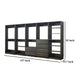 Dee Modular Closet System 12 Shelf 5 Hanging Rods Gray Wood Finish BM330097