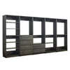 Dee Modular Closet System, 12 Shelf, 5 Hanging Rods, Gray Wood Finish