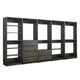 Dee Modular Closet System, 12 Shelf, 5 Hanging Rods, Gray Wood Finish