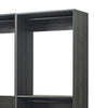 Dee Modular Closet System 6 Shelves 5 Hanging Rods Gray Wood Finish BM330098