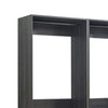Dee Modular Closet System 10 Shelf 3 Hanging Rods Gray Wood Finish BM330100