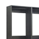 Dee Modular Closet System 10 Shelf 3 Hanging Rods Gray Wood Finish BM330100