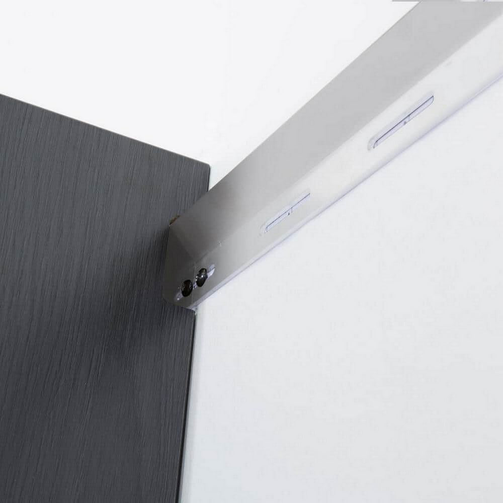 Asti Garage Garage Wall Storage Cabinet 79 Inch Gray Metallic Finish BM330101