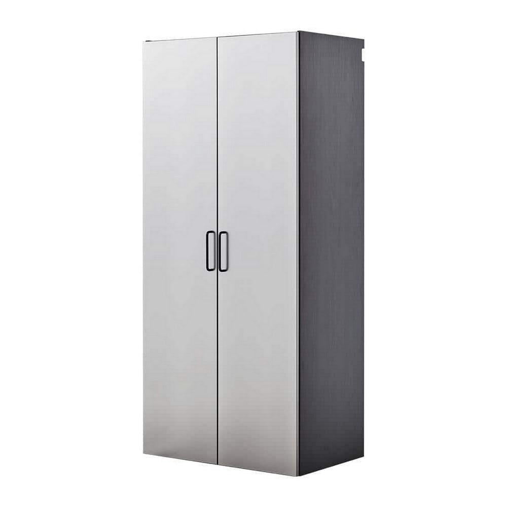 Asti Garage Garage Wall Storage Cabinet, 79 Inch, Gray Metallic Finish