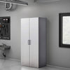 Asti Garage Garage Wall Storage Cabinet, 79 Inch, Gray Metallic Finish