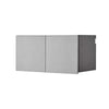 Asti Garage Wall Storage Cabinet 32 Inch 2 Wide Doors Gray Metallic BM330103