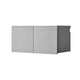 Asti Garage Wall Storage Cabinet 32 Inch 2 Wide Doors Gray Metallic BM330103