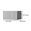 Asti Garage Wall Storage Cabinet 32 Inch 2 Wide Doors Gray Metallic BM330103