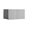 Asti Garage Wall Storage Cabinet, 32 Inch, 2 Wide Doors, Gray Metallic