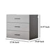 Asti Garage Wall Storage Cabinet 32 Inch 3 Drawers Gray Metallic BM330104