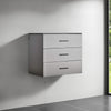 Asti Garage Wall Storage Cabinet, 32 Inch 3 Drawers, Gray Metallic