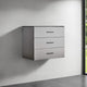 Asti Garage Wall Storage Cabinet, 32 Inch 3 Drawers, Gray Metallic