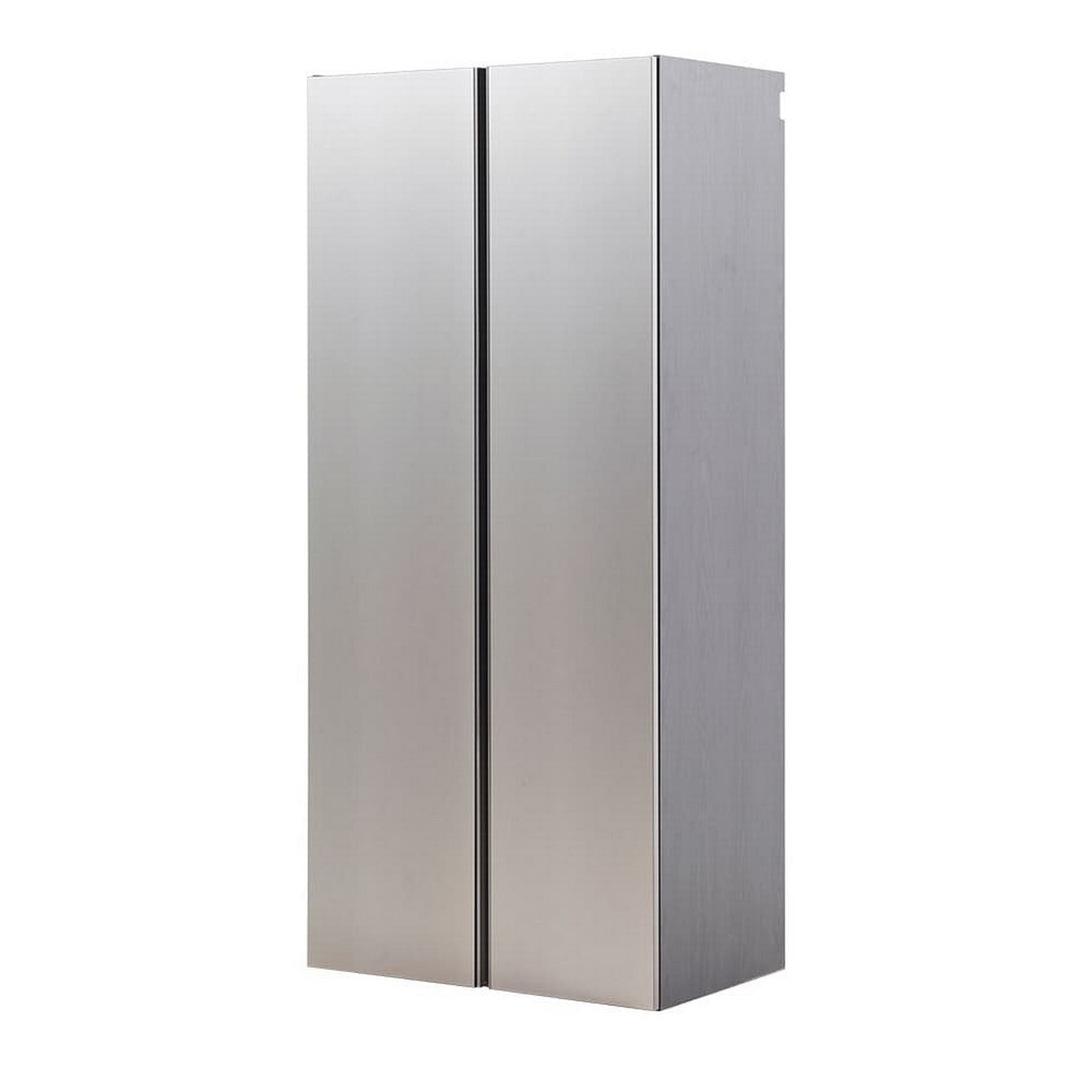Asti Garage 3 Piece Storage Cabinet 6 Doors 94 Inch Gray Metallic BM330105