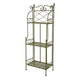 Monty Plant Stand 3 Tier Shelves Classic Scrolled Green Metal 44 Inch BM330106