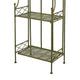Monty Plant Stand 3 Tier Shelves Classic Scrolled Green Metal 44 Inch BM330106