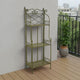 Monty Plant Stand, 3 Tier Shelves Classic Scrolled Green Metal 44 Inch