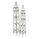 Kanye Garden Trellis Set of 2 Leaf Details Vertical Plant Green Metal