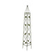 Kanye Garden Trellis Set of 2 Leaf Details Vertical Plant Green Metal