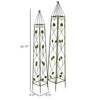 Kanye Garden Trellis Set of 2 Leaf Details Vertical Plant Green Metal