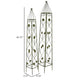 Kanye Garden Trellis Set of 2 Leaf Details Vertical Plant Green Metal