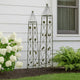 Kanye Garden Trellis Set of 2 Leaf Details Vertical Plant Green Metal
