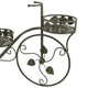 Covey Accent Plant Stand Tricycle | Round Pots | Green Metal 30’’ BM330122