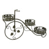 Covey Accent Plant Stand Tricycle | Round Pots | Green Metal 30"